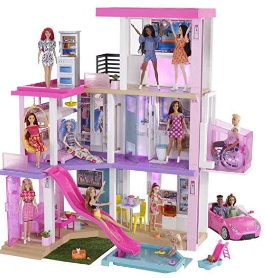 best dollhouse for 2 year old: Barbie Dreamhouse 3-Story Dollhouse