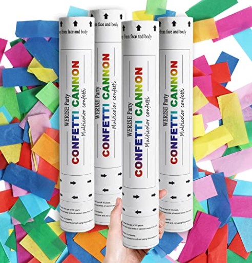 pregnancy reveal to husband ideas: WERISE Confetti Cannon Party Popper